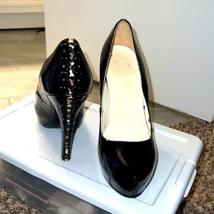 Doll House Glossy Black Heels
